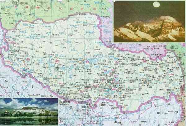 チベット自治区地図