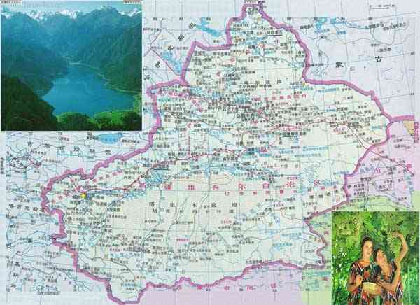 新疆ウイグル族自治区地図