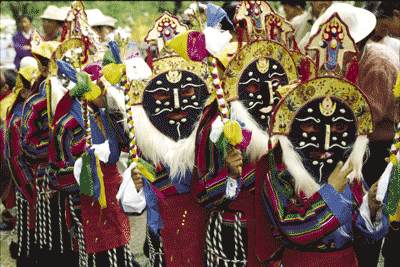 チベット区域の民族マスク